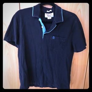 Original Penguin polo black with blue trim